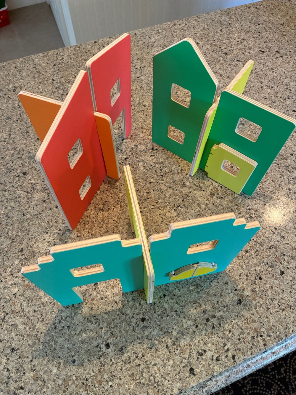 Lovevery Wooden Modular Village facades from The Connector Play Kit